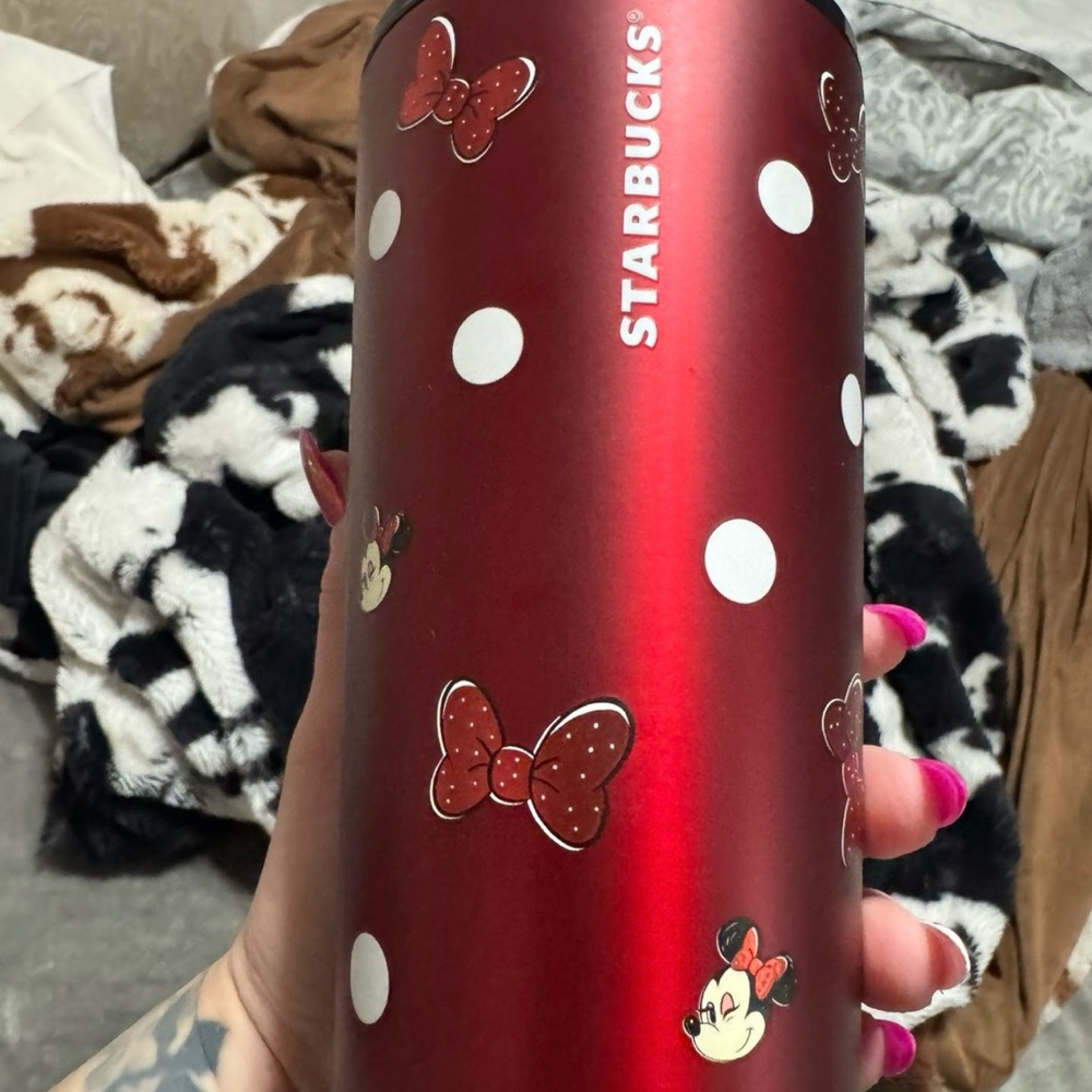 Starbucks Red Polka Dot Minnie Kids Tumbler
